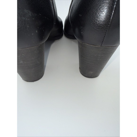 Brighton Rizzo Black Leather Ankle Boots W Braided Strap & Silver Buckle Sz 10 - Picture 3 of 7